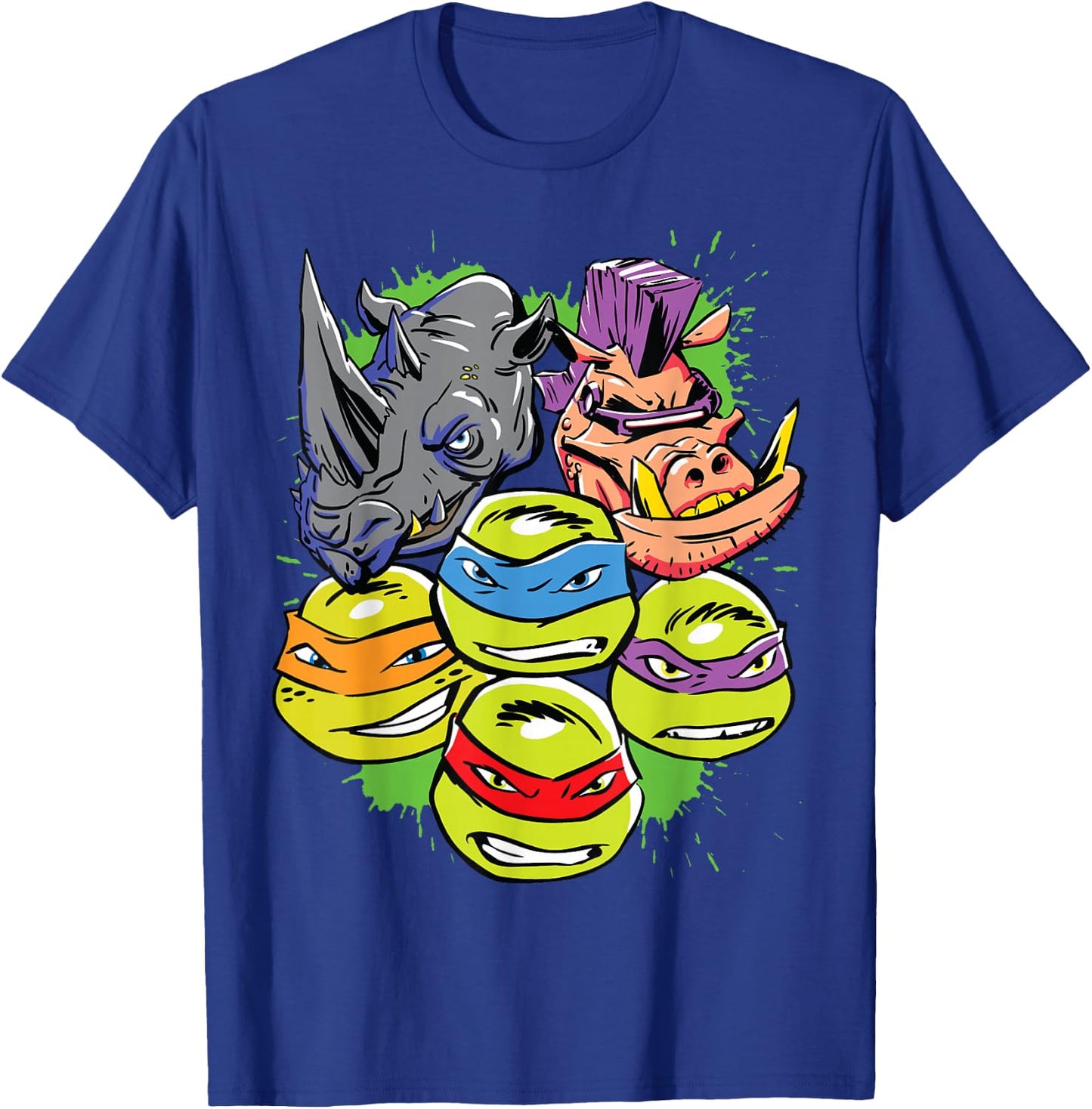 Teenage Mutant Ninja Turtles Multiple Heads T-Shirt - T-Shirt | Royal