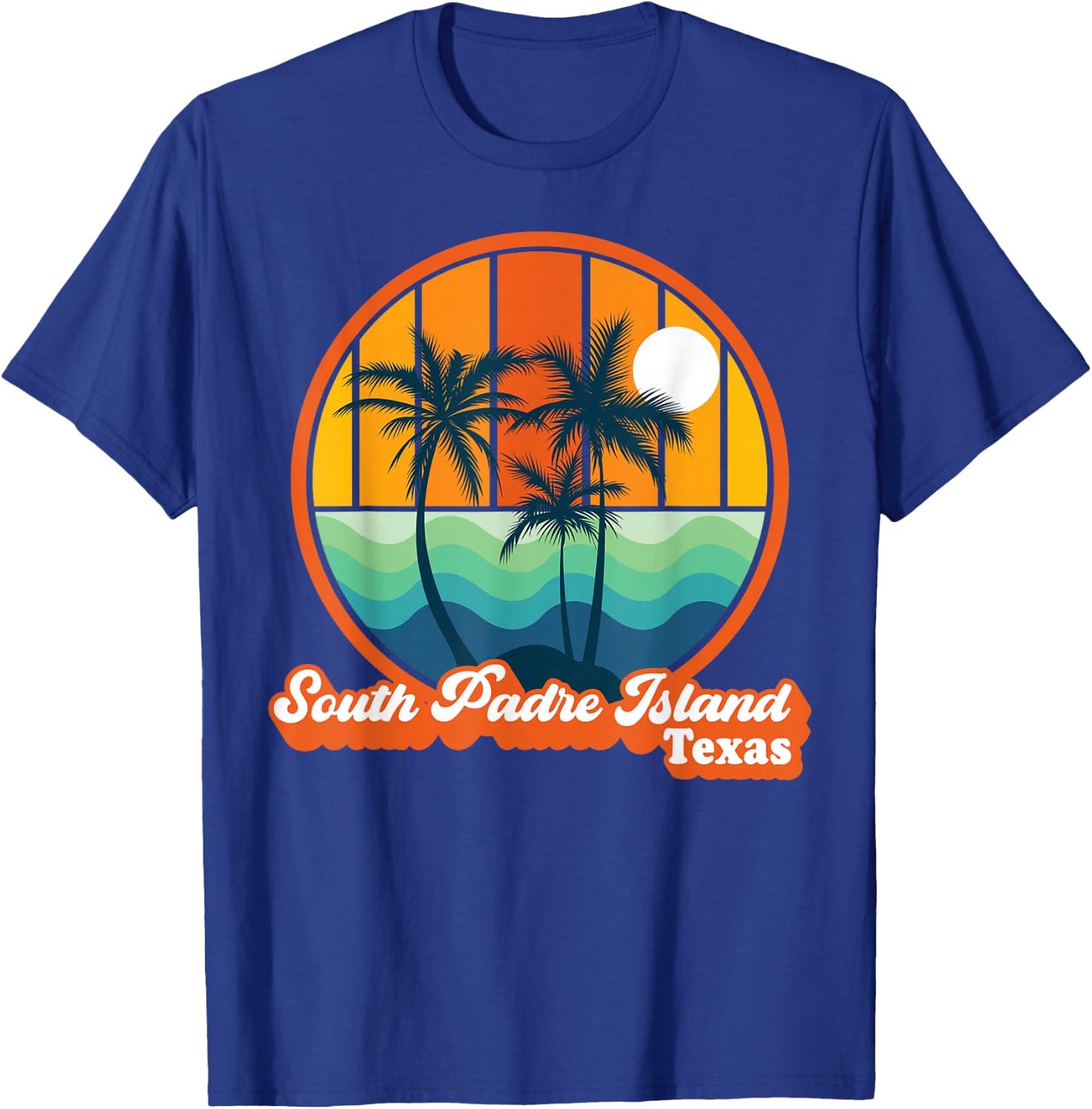 Vintage South Padre Island Texas Summer 90s Beach Souvenirs T-Shirt - T-Shirt | Royal
