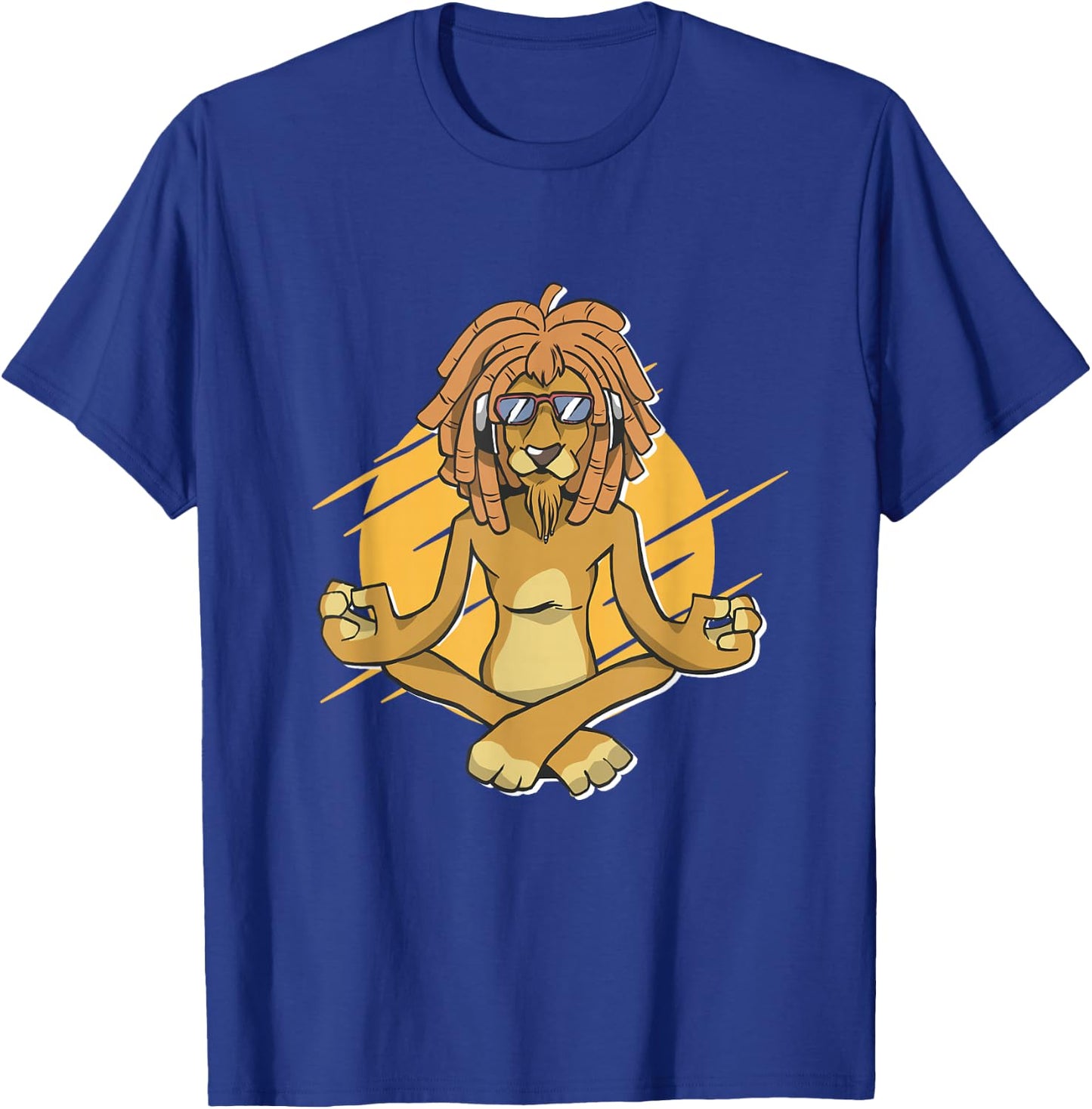 Festival Reggae Rastas Roots Sunglasses Lion Reggae T-Shirt - T-Shirt | Royal