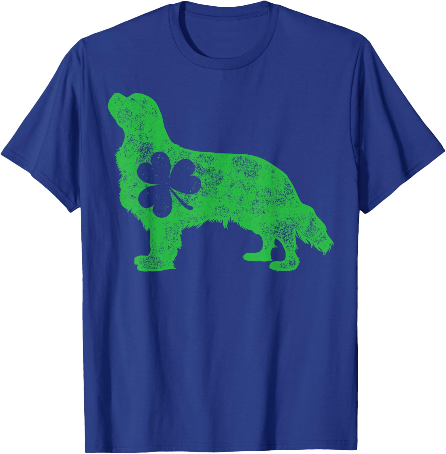 Cavalier King Charles Spaniel St Patricks Day Men Shamrock T-Shirt - T-Shirt | Royal