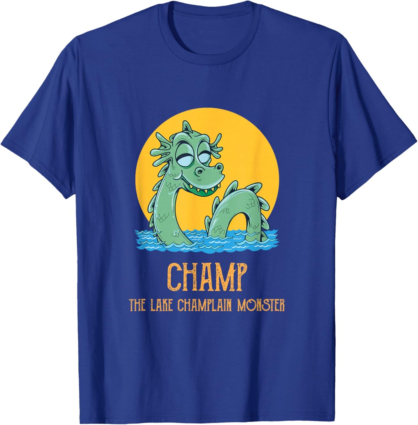 Champ The Lake Champlain Loch Ness Monster Cryptozoology T-Shirt - T-Shirt | Royal