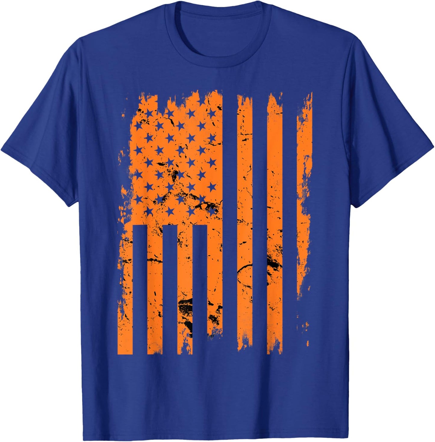 United States Flag Vintage Halloween T-Shirt - T-Shirt | Royal