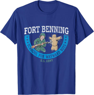 Fort Benning - School for Wayward Boys, Retro look T-Shirt - T-Shirt | Royal