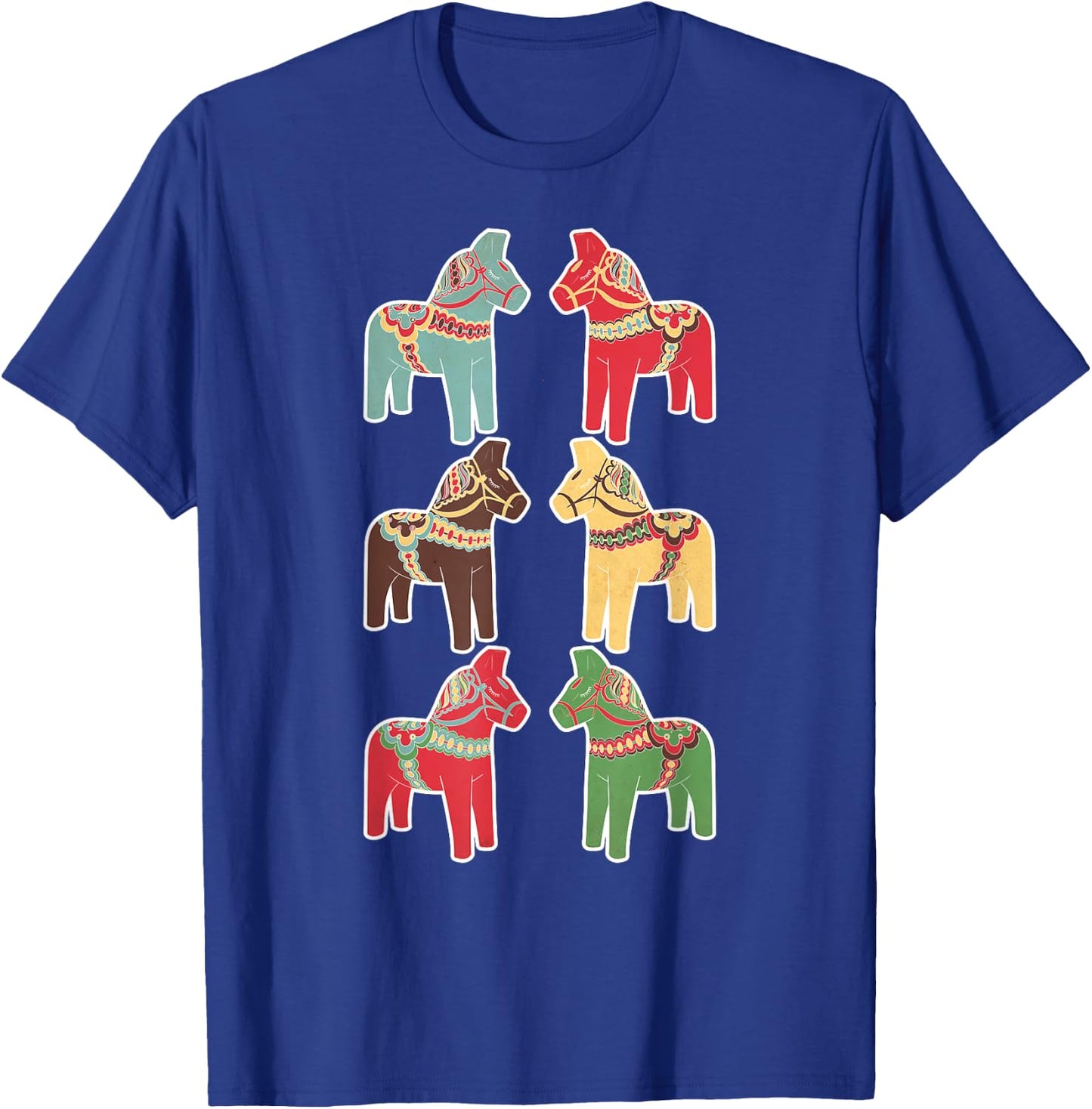 Dala Horses Swedish Vintage T-Shirt - T-Shirt | Royal