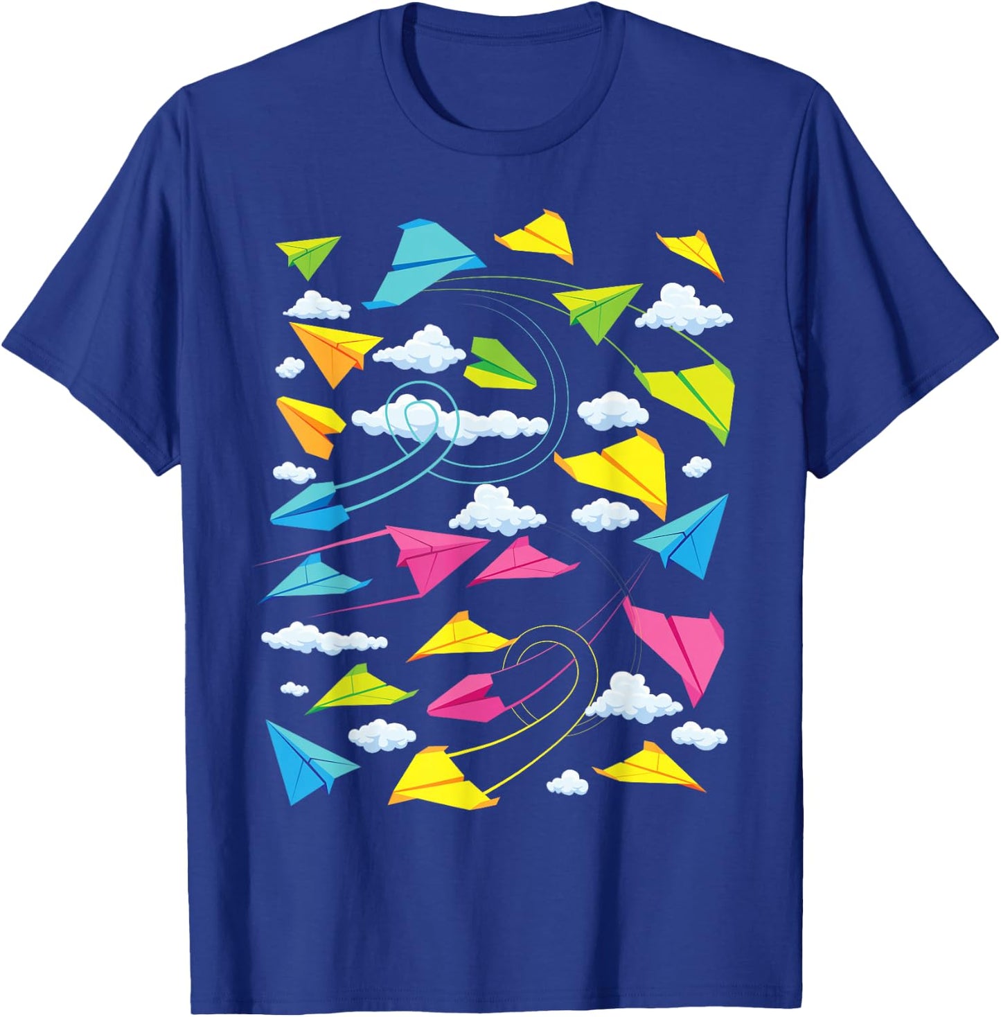 Cool Kids Paper Plane | Funny Origami Plane Gift T-Shirt - T-Shirt | Royal