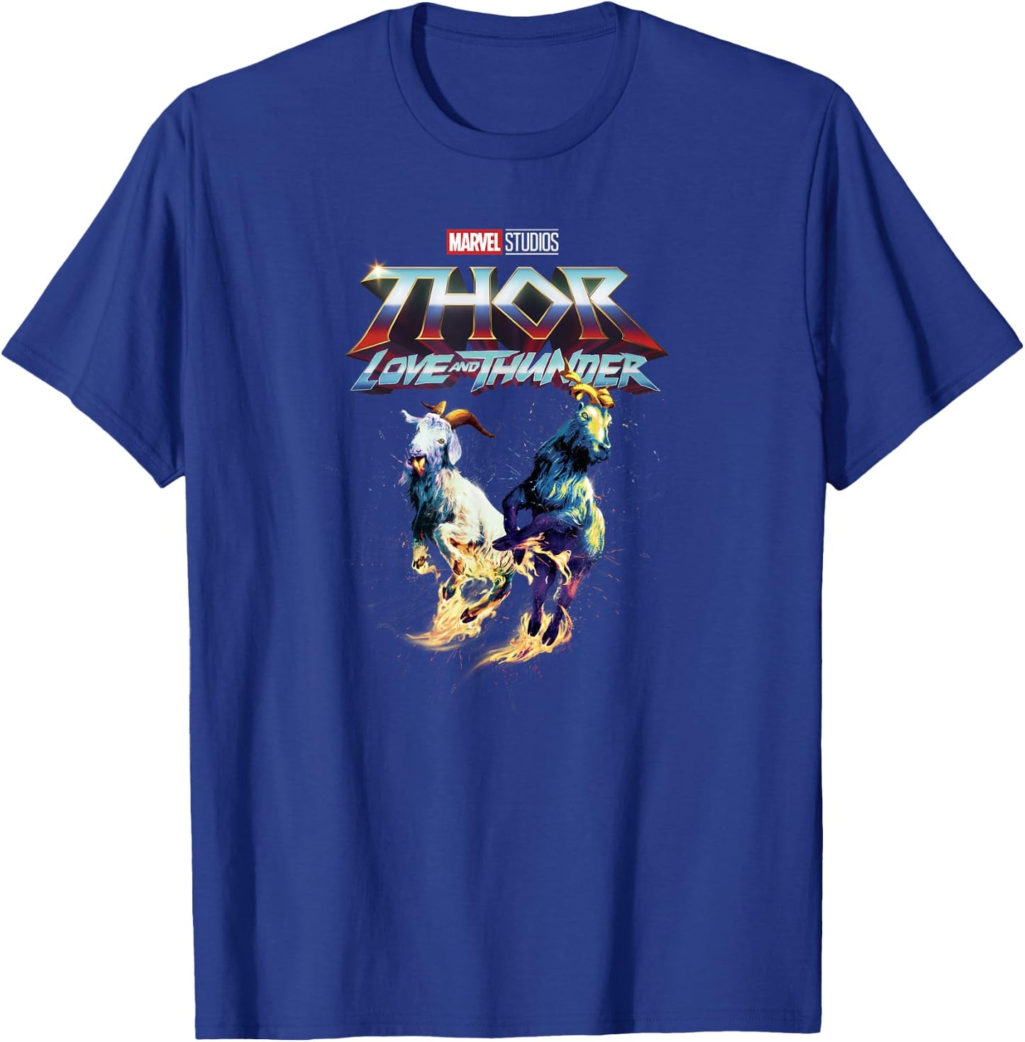 Marvel Thor: Love and Thunder Fiery Goats Poster T-Shirt - T-Shirt | Royal