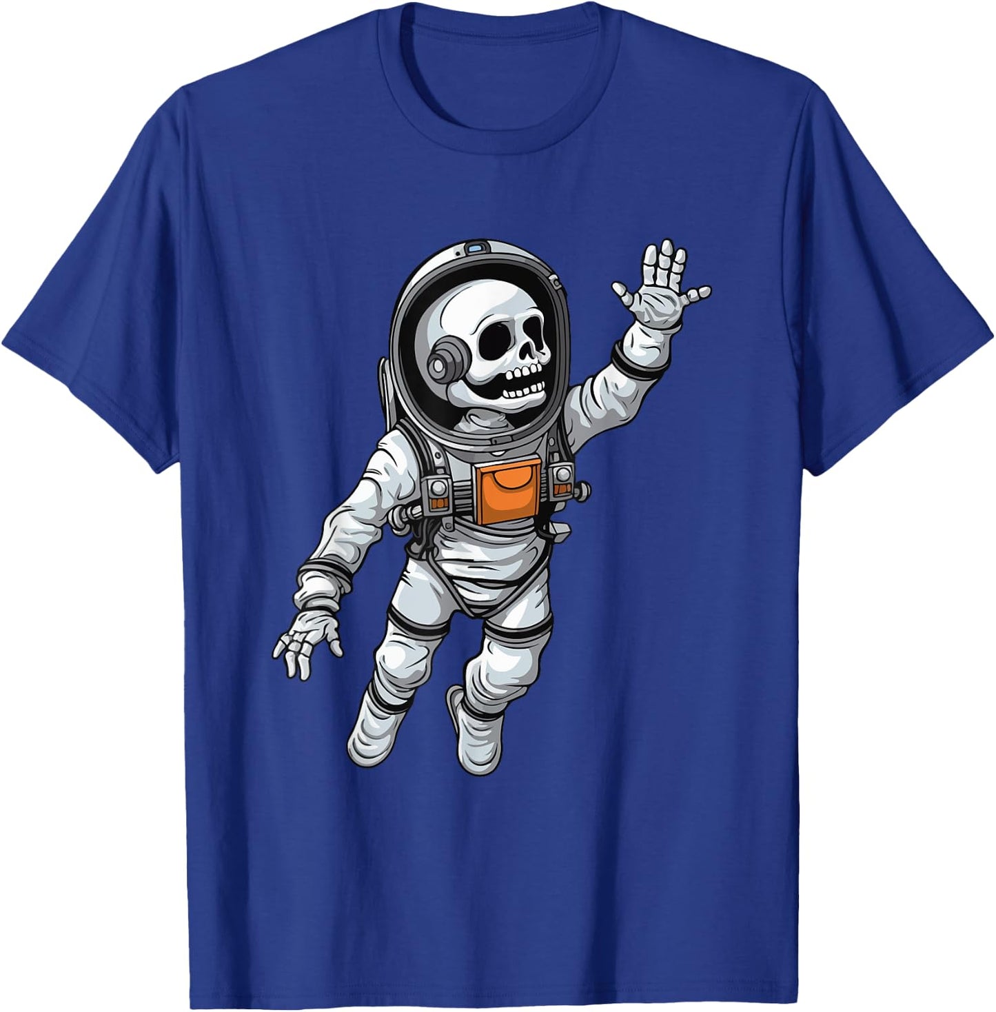 Space Astronaut Skeleton Halloween kids Boys Girls Toddlers T-Shirt - T-Shirt | Royal