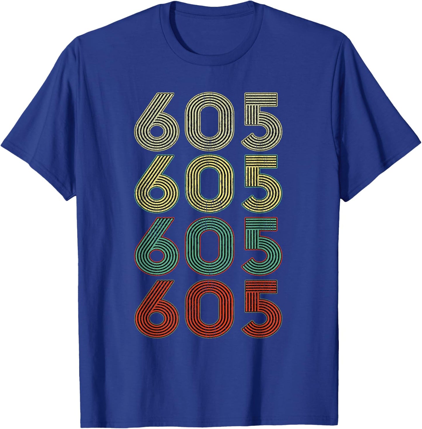 Vintage South Dakota SD Retro 605 Area Code shirt T-Shirt - T-Shirt | Royal