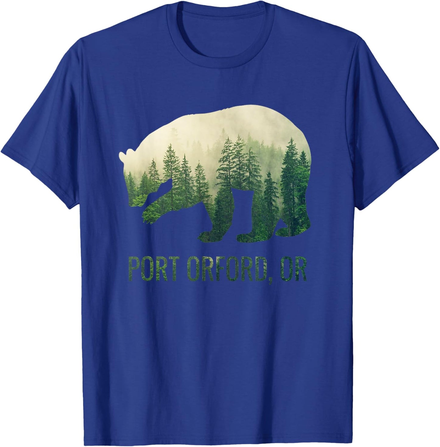 Port Orford Bear State Of Oregon Pacific NW Wildlife T-Shirt - T-Shirt | Royal