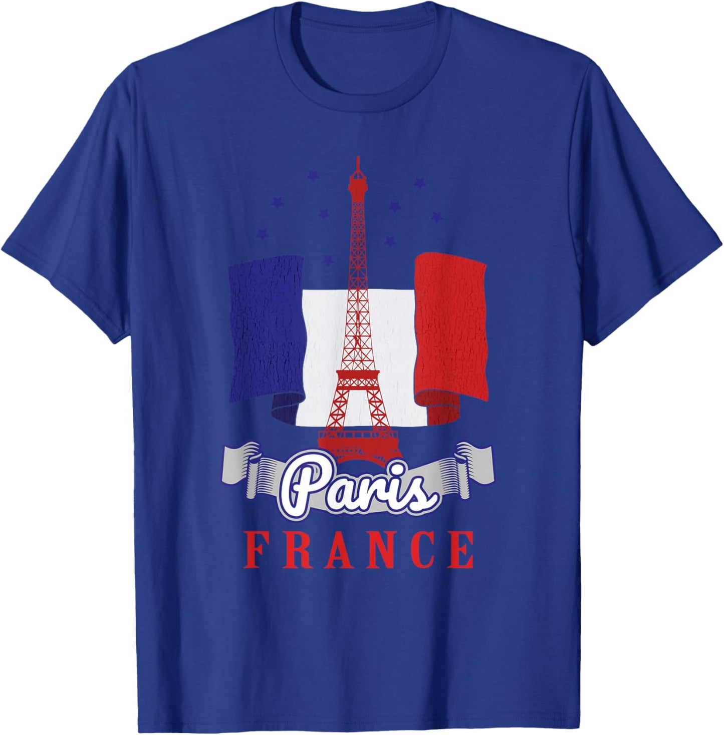 Paris France Flag Pride Eiffel Tower Fabulous City Of Lights T-Shirt - T-Shirt | Royal