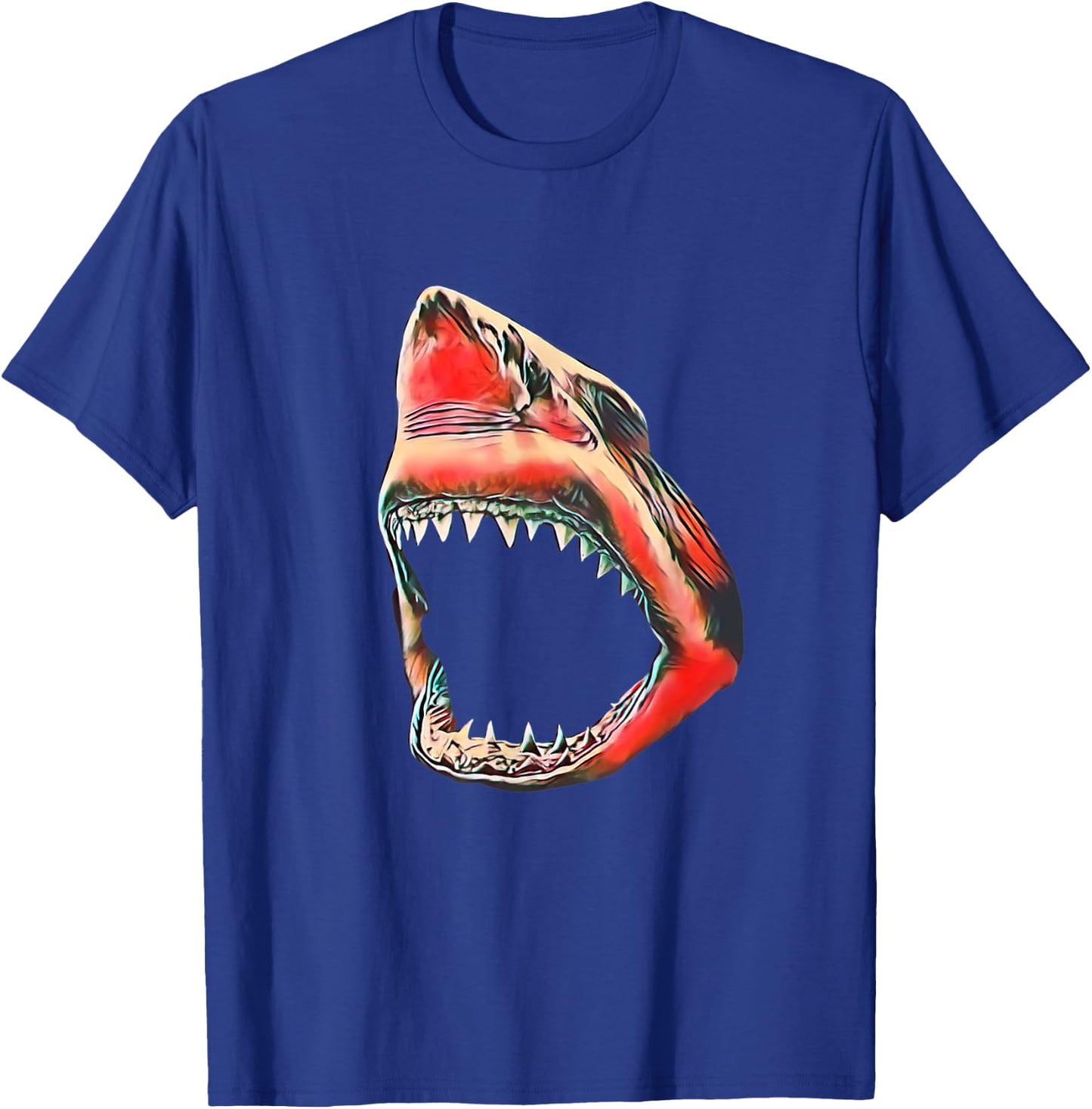 Great White Shark colorful Sharks Predator Shark T-Shirt - T-Shirt | Royal