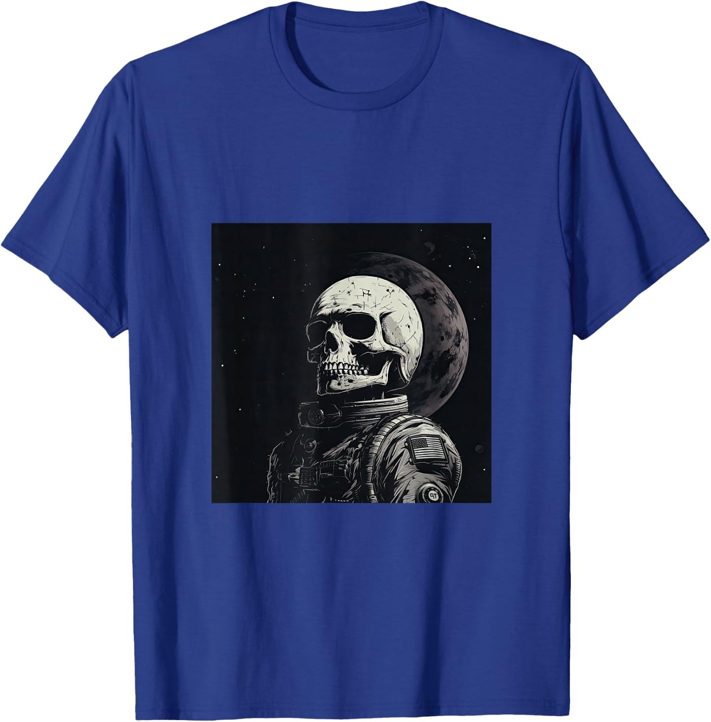 Skeleton Astronaut Mars Space T-Shirt - T-Shirt | Royal