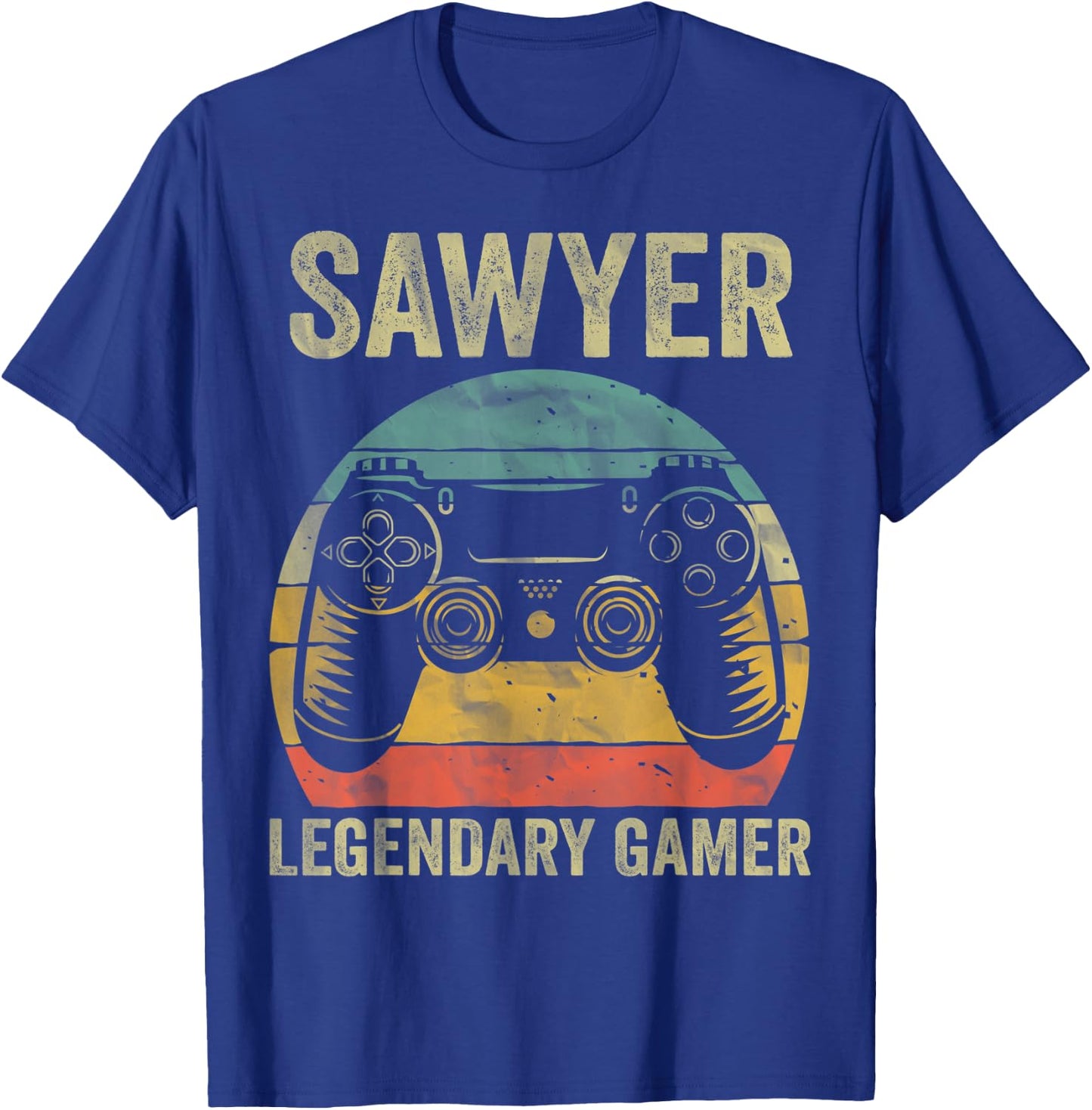 Personalized Legendary Gamer Shirt Sawyer Name Video Gamer T-Shirt - T-Shirt | Royal