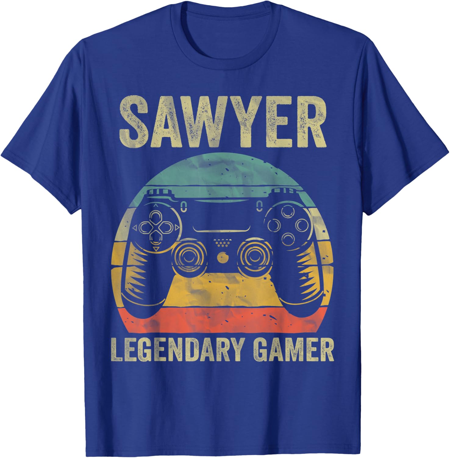 Personalized Legendary Gamer Shirt Sawyer Name Video Gamer T-Shirt - T-Shirt | Royal
