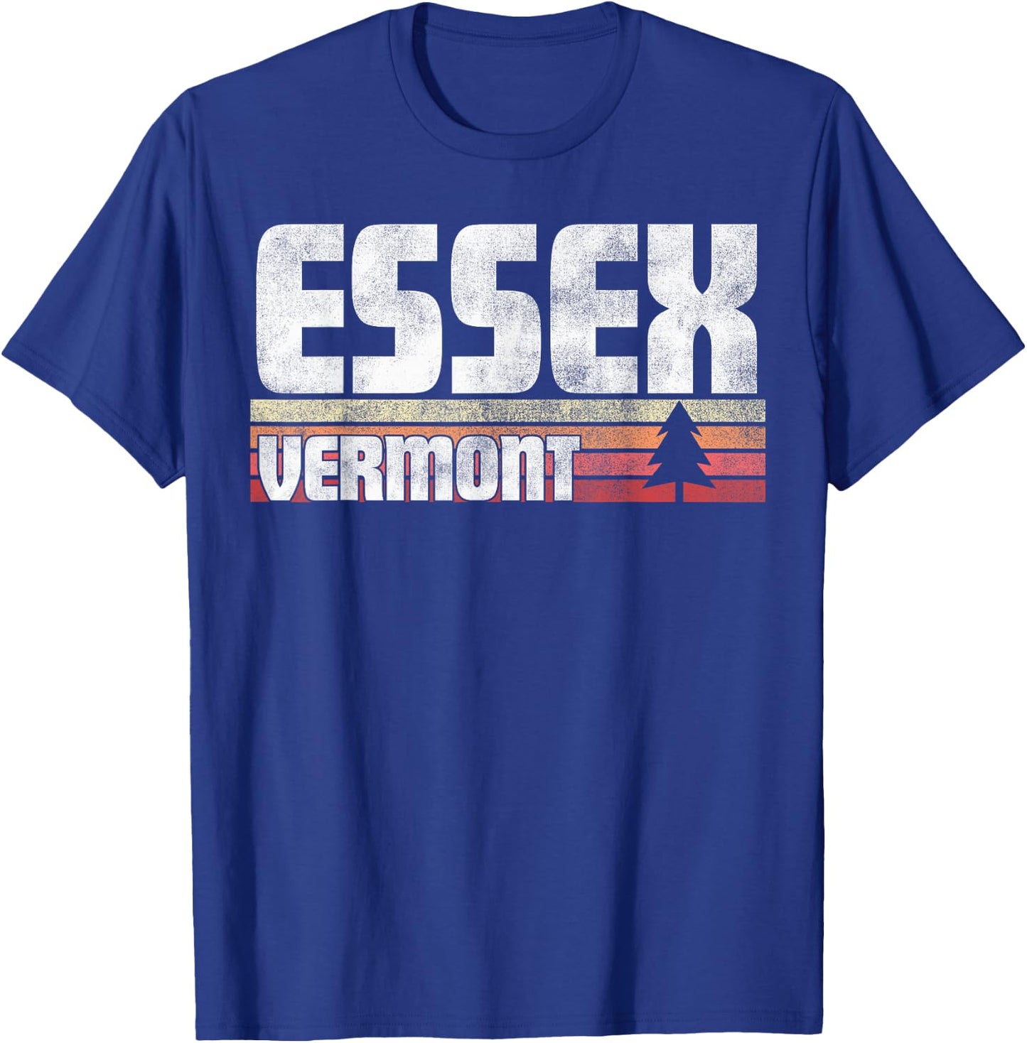 ESSEX VERMONT VT GIFT RETRO STYLE Vintage 70s 80s 90s Home T-Shirt - T-Shirt | Royal