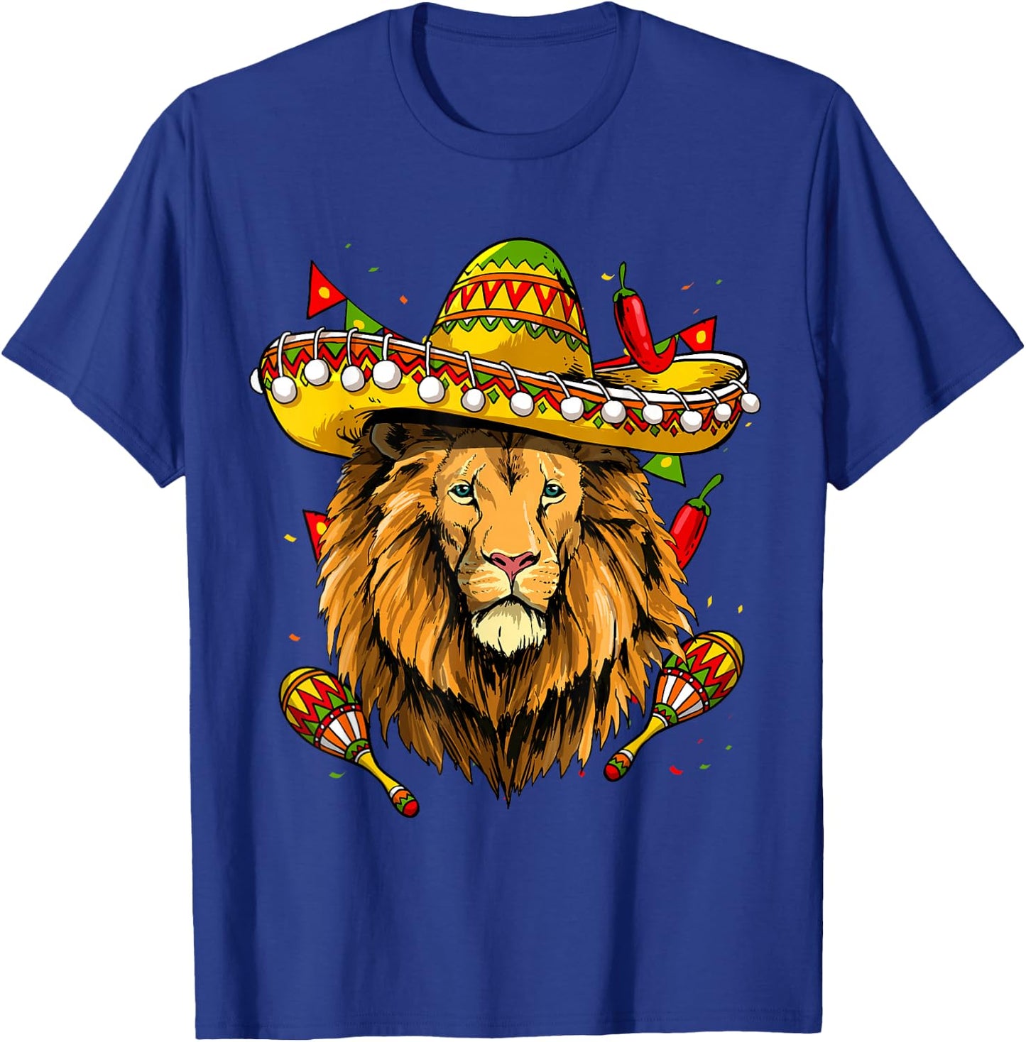 Cinco De Mayo Shirt Poncho Lion Head Mexican Fiesta Party T-Shirt - T-Shirt | Royal