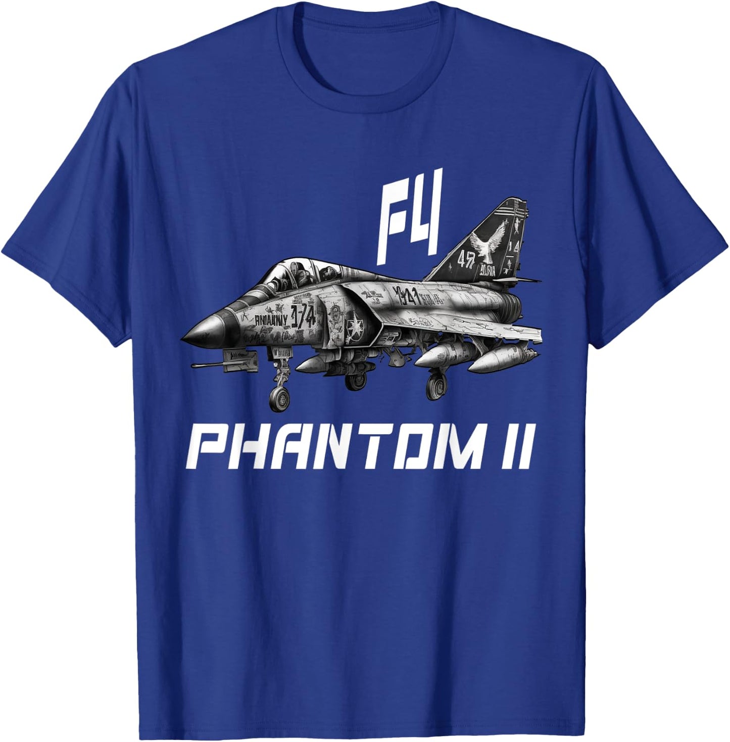 F-4 Phantom US Military Jet Interceptor Aircraft T-Shirt - T-Shirt | Royal