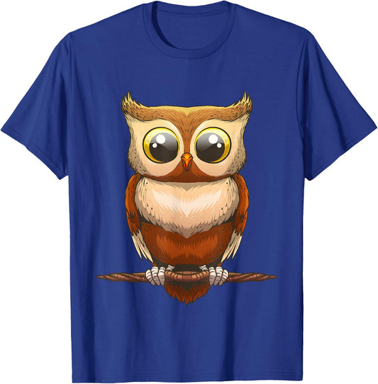 Cute Owl Art Women Kids Boys Girls Owl Lovers Small T-Shirt - T-Shirt | Royal