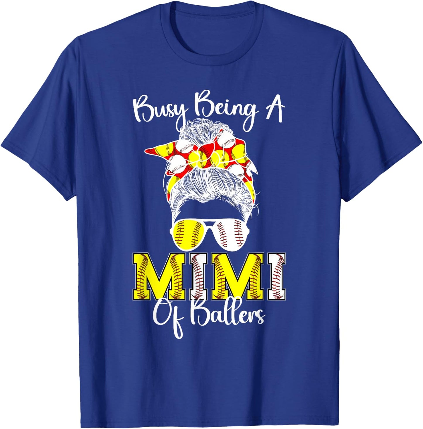 Softball Baseball Mimi Of Ballers Baseball Softball Mimi T-Shirt - T-Shirt | Royal