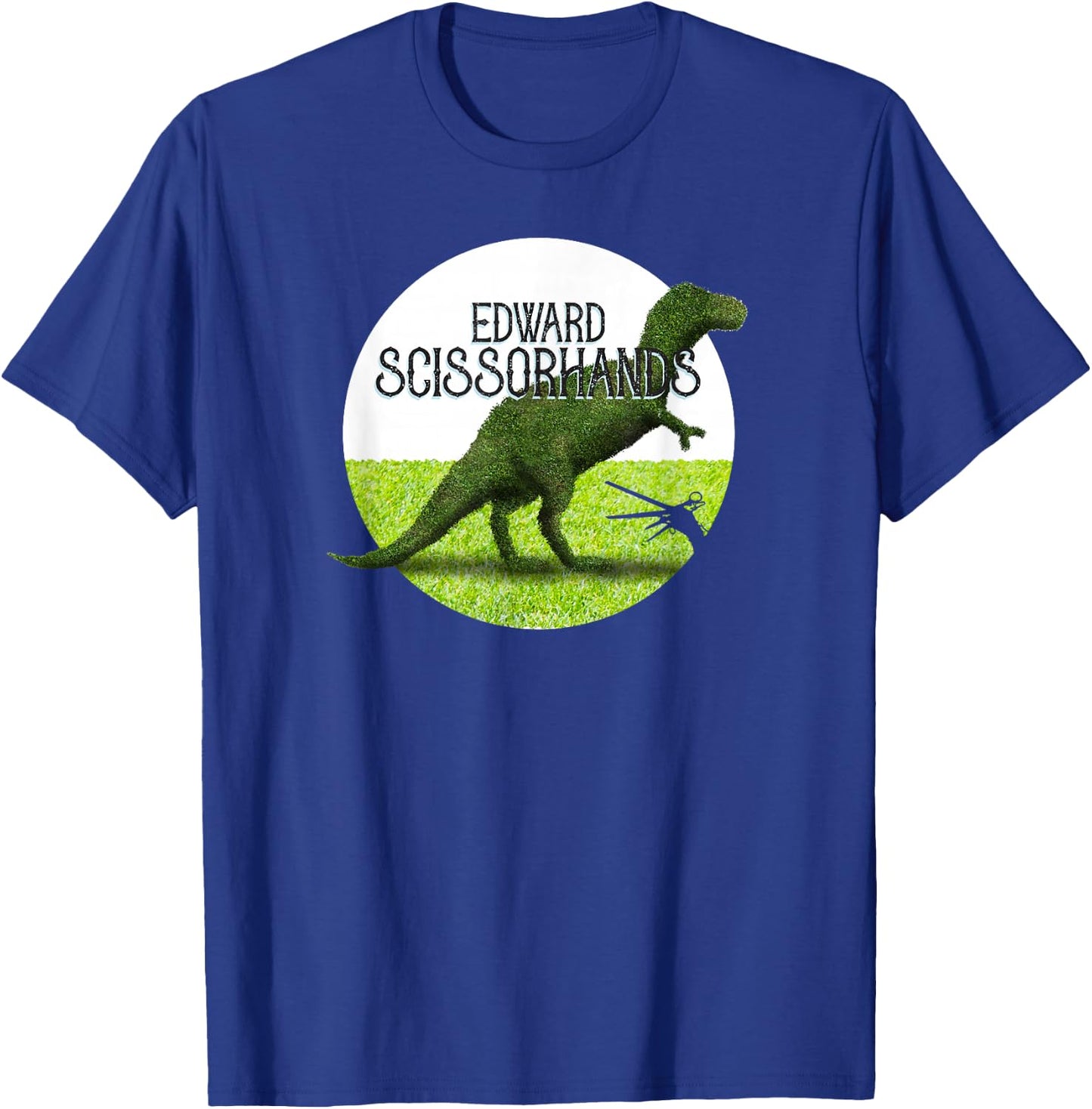 Tim Burton's Edward Scissorhands Dinosaur Topiary T-Shirt - T-Shirt | Royal