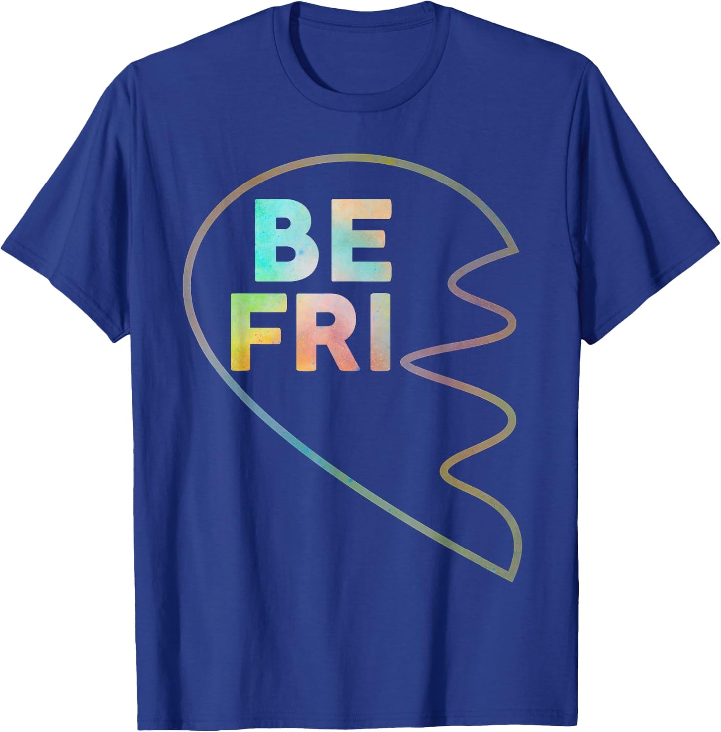 BFF 1 Heart in 2 Best Friends Matching 1st Part T-Shirt - T-Shirt | Royal