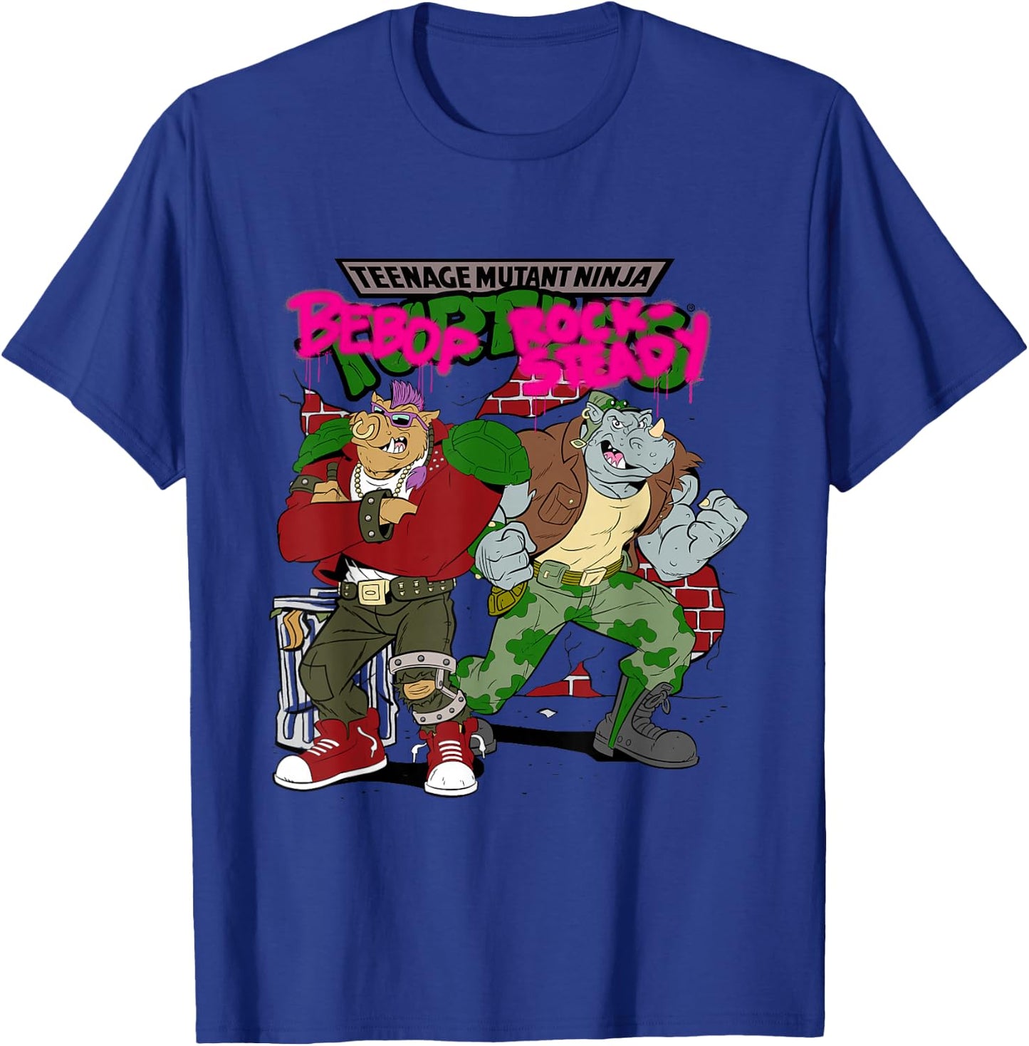 TMNT Bebop and Rocksteady Graffiti Small T-Shirt - T-Shirt | Royal