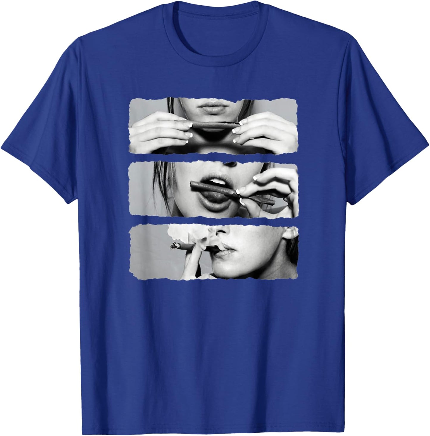 Girls Love Blunts Red Lips Smoking Blunt Funny T-Shirt - T-Shirt | Royal