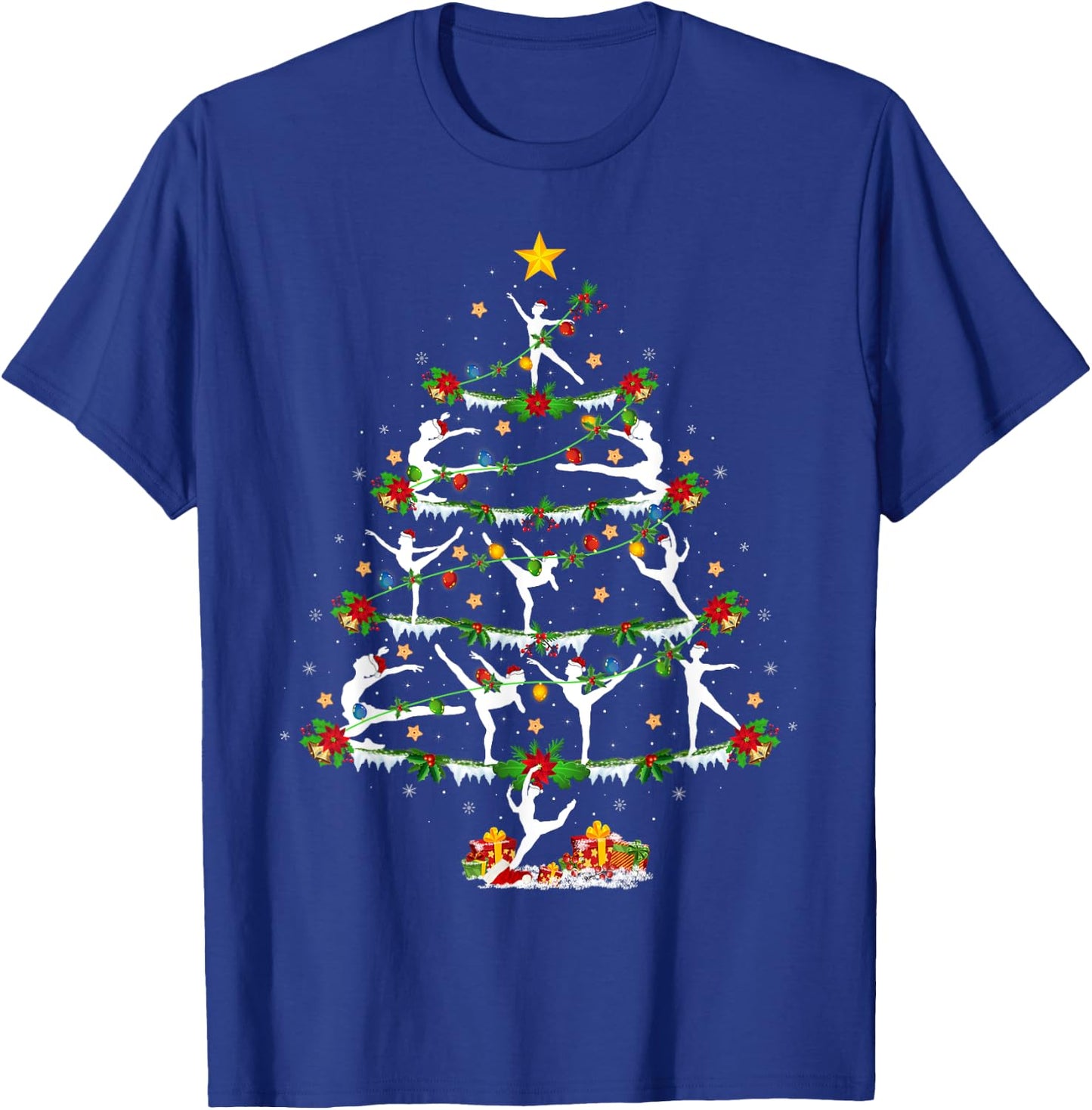 Xmas Lighting Contemporary Dance Christmas Tree T-Shirt - T-Shirt | Royal