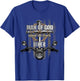 Man of God Husband Dad Papa Biker Christian Cross US Flag T-Shirt - T-Shirt | Royal