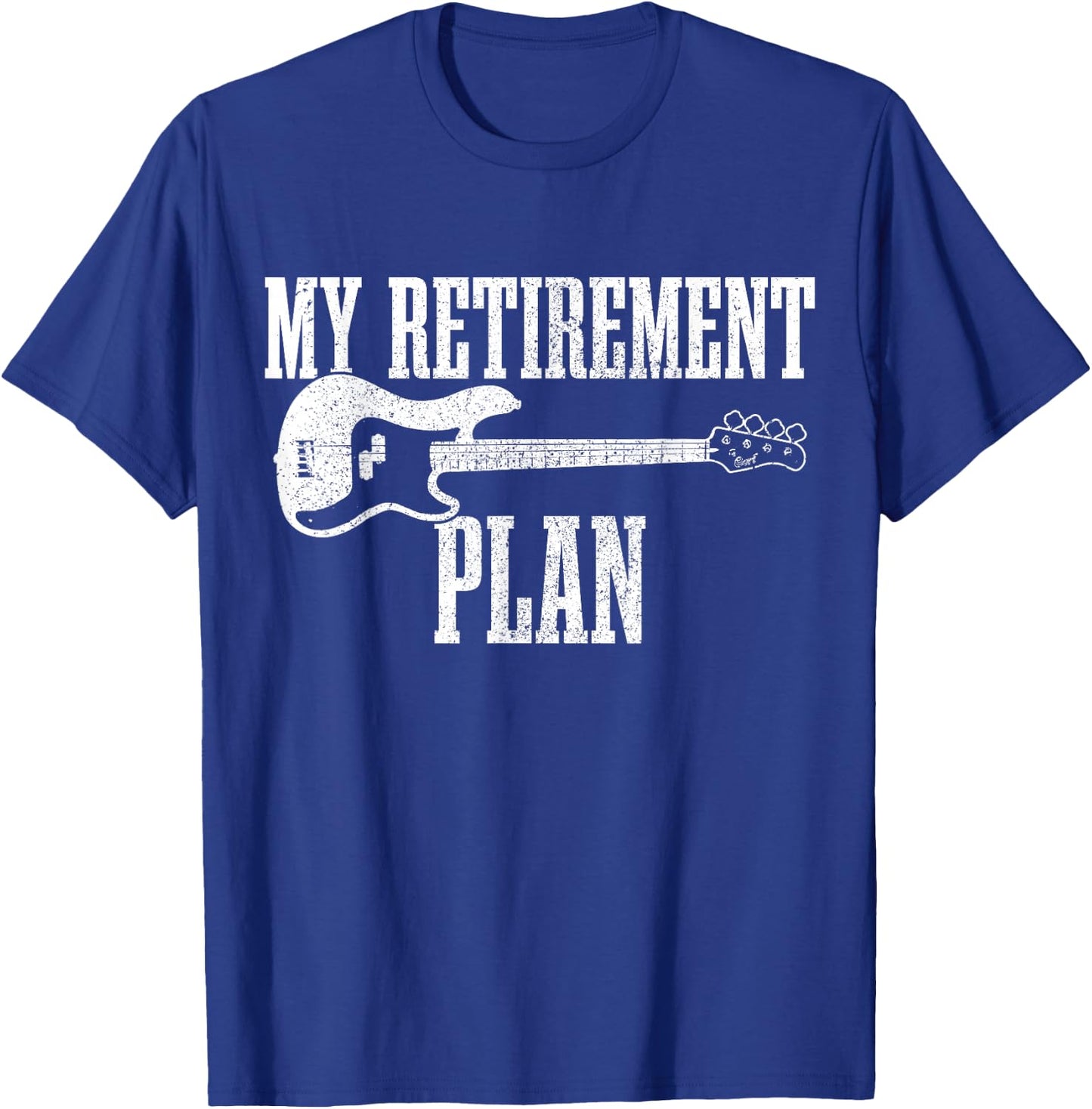 Bass Guitar Pensioner Retirement Funny Bassist Rock Music T-Shirt - T-Shirt | Royal