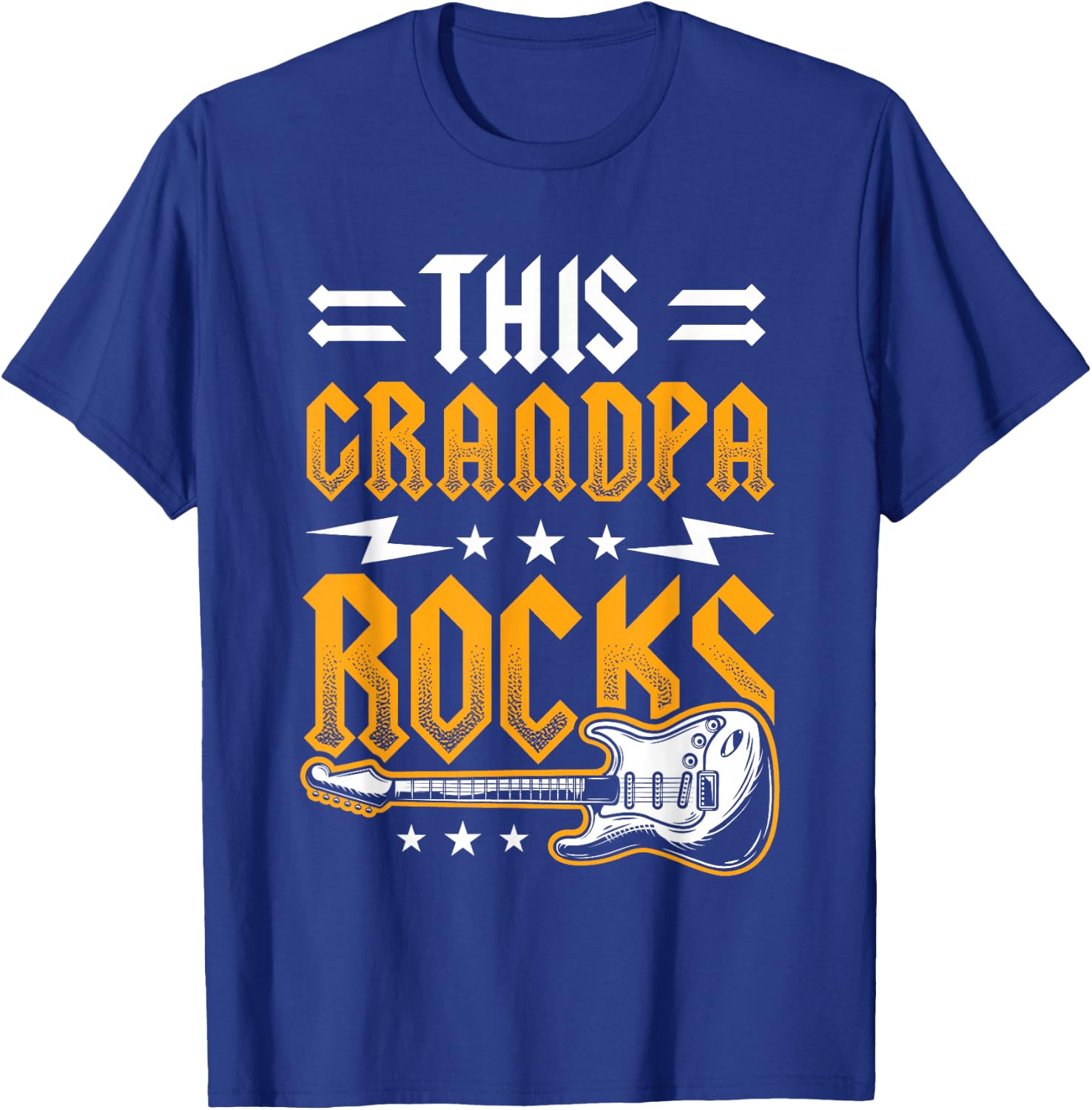This Grandpa Rocks Grandpa Guitars T-Shirt - T-Shirt | Royal