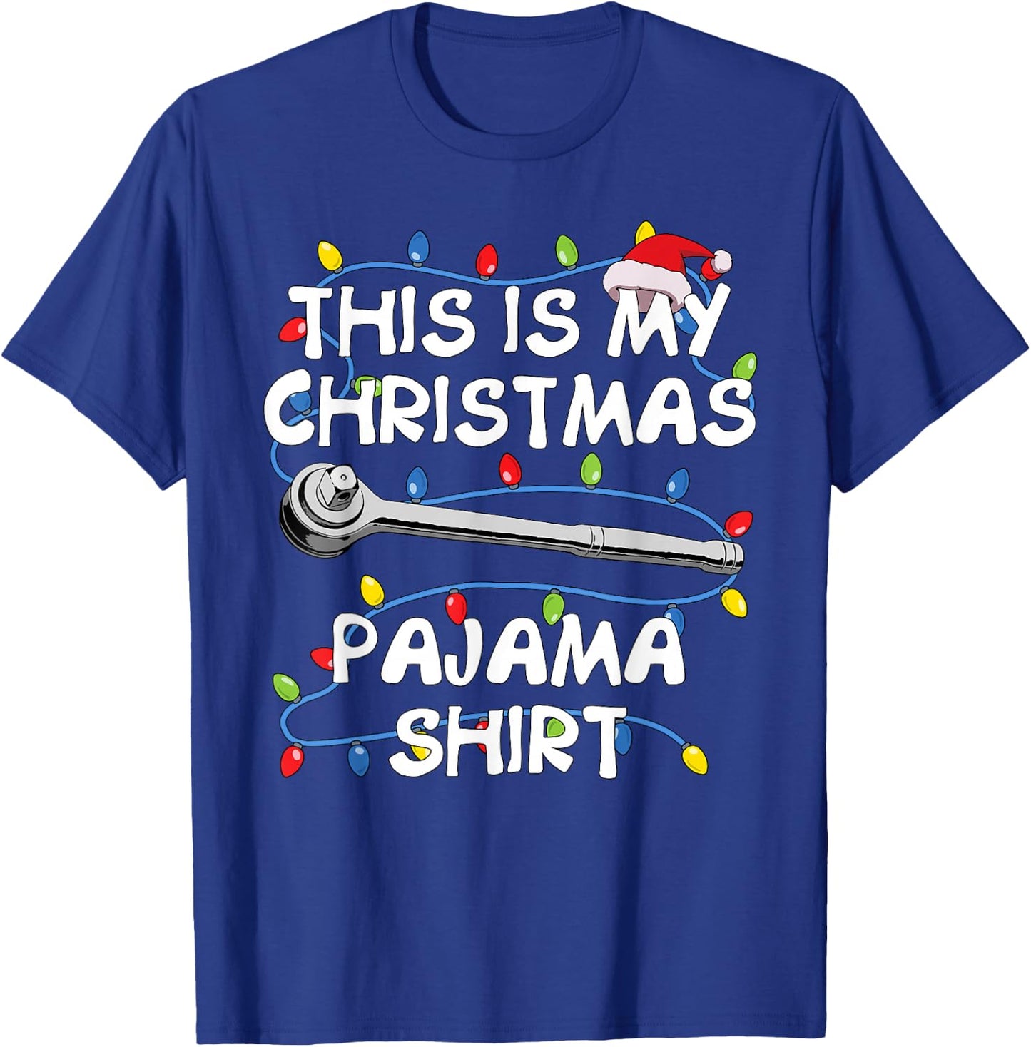 Preetes Men's Christmas Auto Mechanic T-Shirt - T-Shirt | Royal