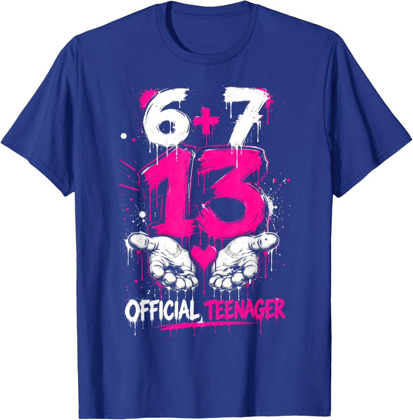13th Birthday Official Teenager Birthday 6+7 Girls Birthday T-Shirt - T-Shirt | Royal