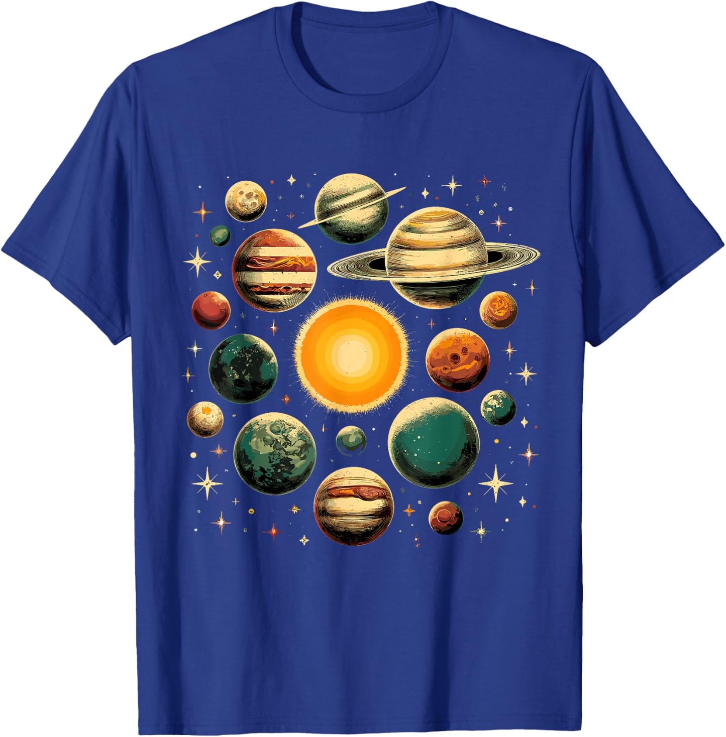 Solar System Planets Astronomy Space T-Shirt - T-Shirt | Royal