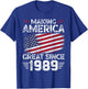 Making America Great Since 1989 American Flag Birthday T-Shirt - T-Shirt | Royal