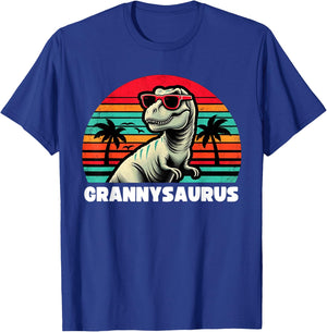 Grannysaurus Funny T Rex Granny Saurus Dinosaur Family T-Shirt - T-Shirt | Royal