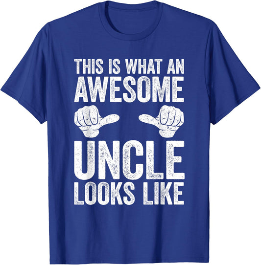 This Is What An Awesome Uncle Looks Like Shirt Men T-Shirt - T-Shirt | Royal