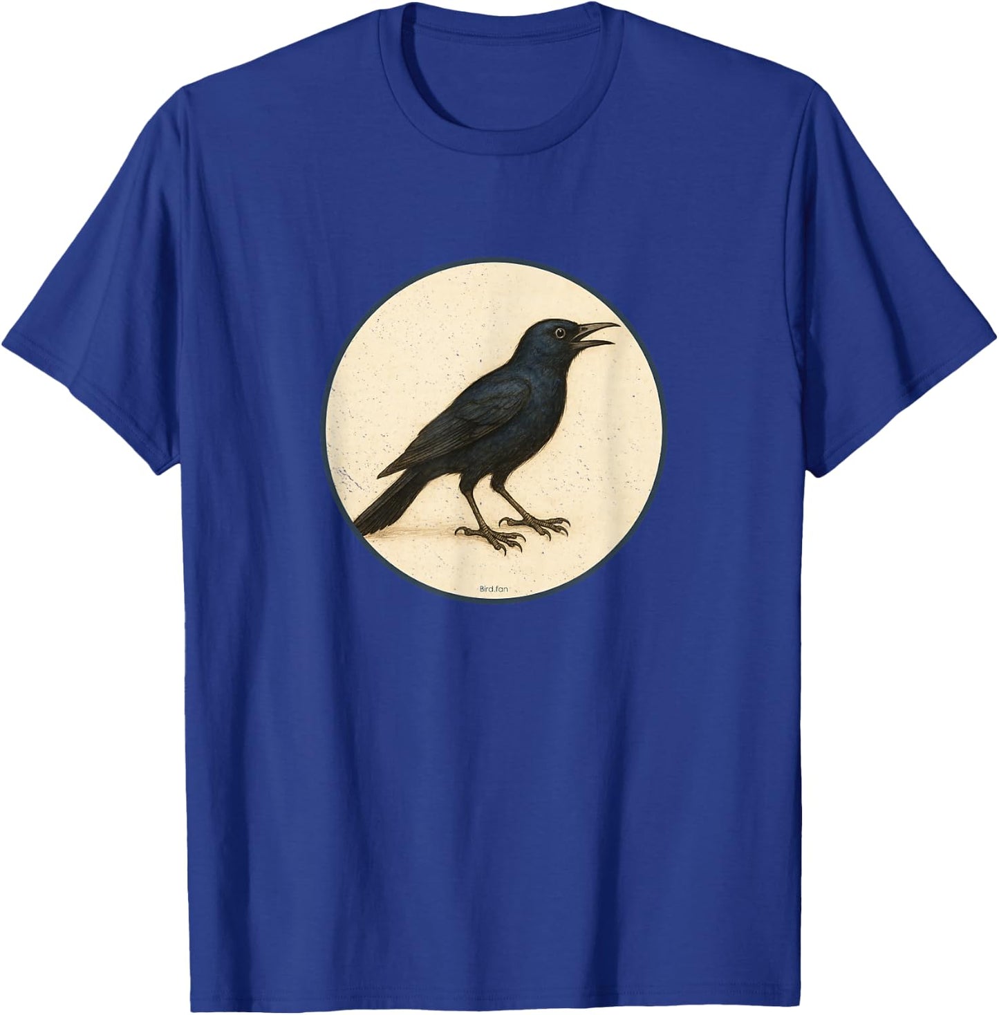 Colorful Retro Common Grackle Bird Design T-Shirt - T-Shirt | Royal