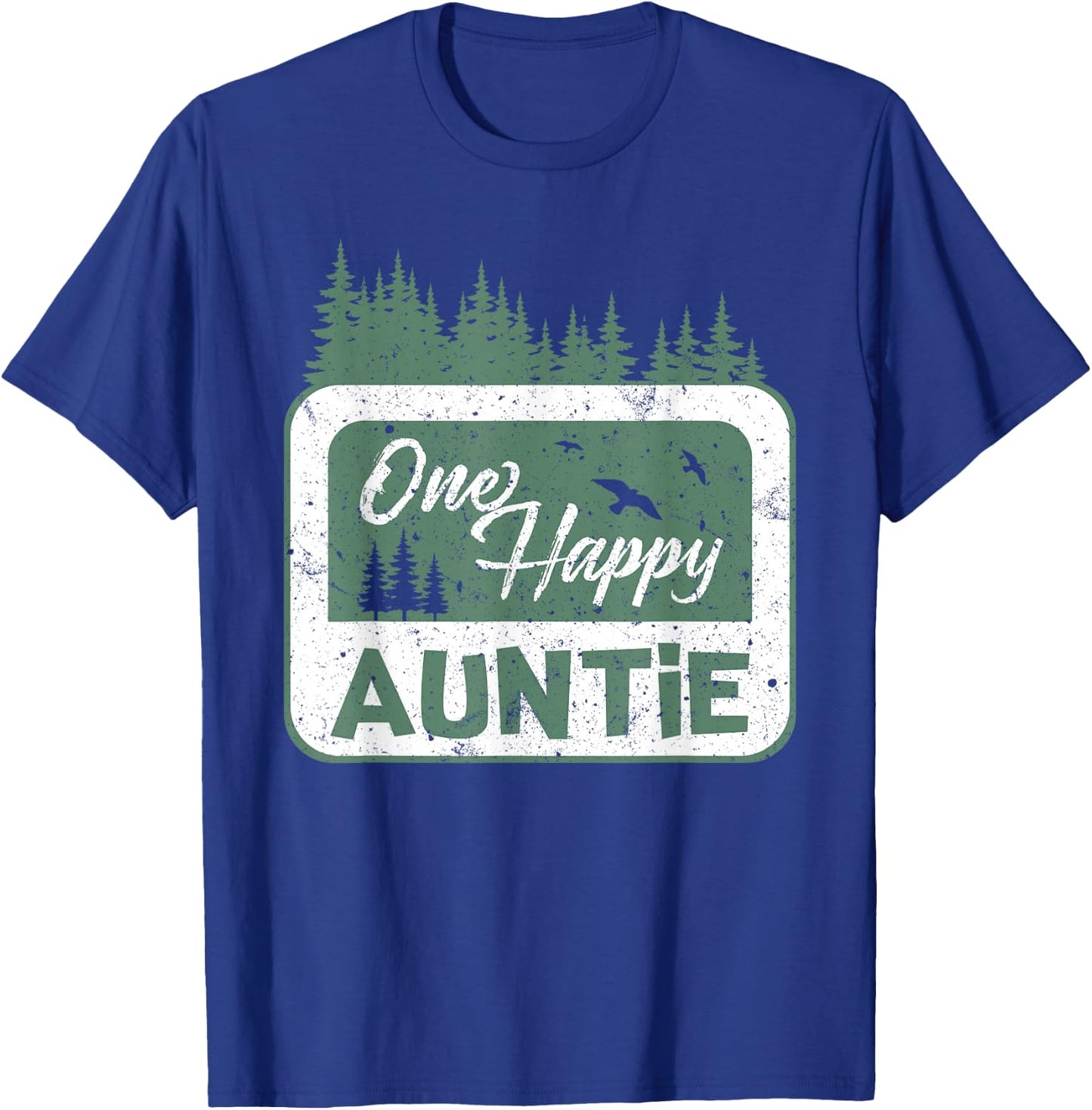 One Happy Auntie Camper 1St Birthday Camping Bear T-Shirt - T-Shirt | Royal