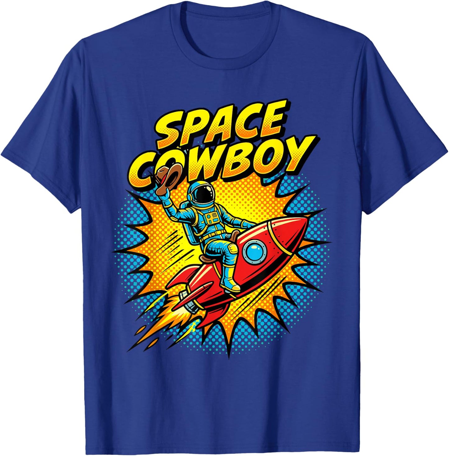 Funny Space Cowboy Quote for Sci-Fi Lovers Comic Style T-Shirt - T-Shirt | Royal