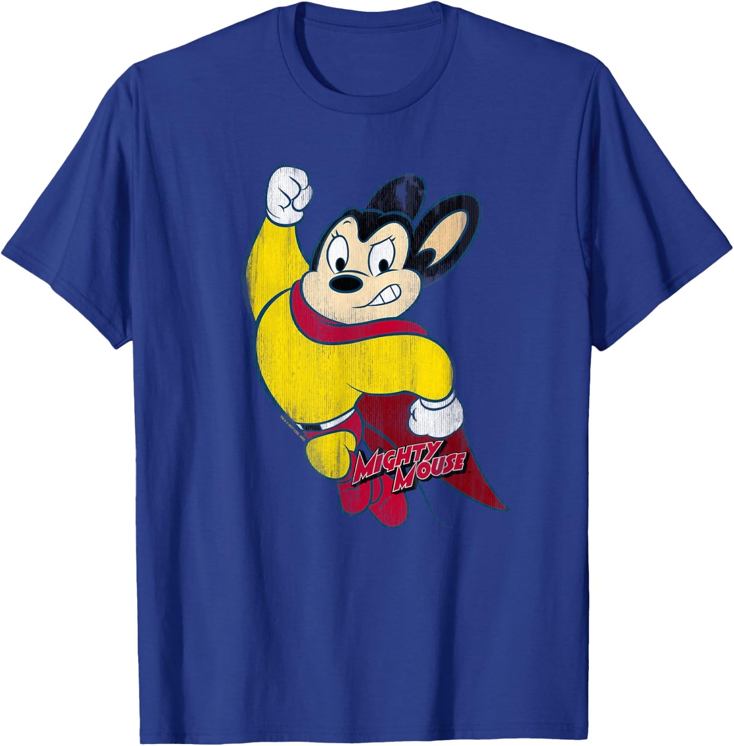 Mighty Mouse Classic Hero T-Shirt - T-Shirt | Royal