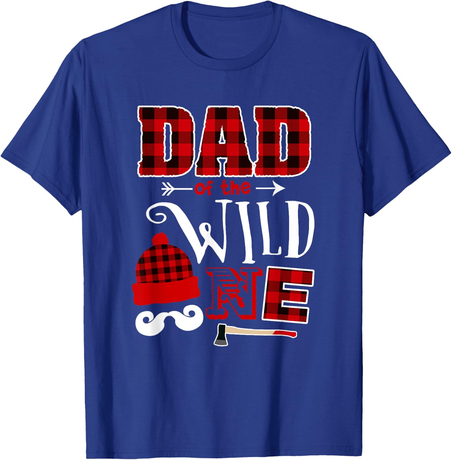 1st Birthday Lumberjack Dad Of the Wild One T-Shirt - T-Shirt | Royal