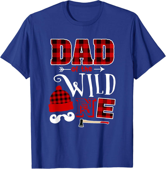 1st Birthday Lumberjack Dad Of the Wild One T-Shirt - T-Shirt | Royal