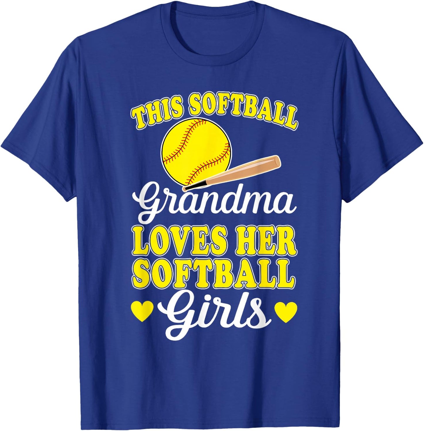 This Softball Grandma Loves Her Softball Girls Softball T-Shirt - T-Shirt | Royal