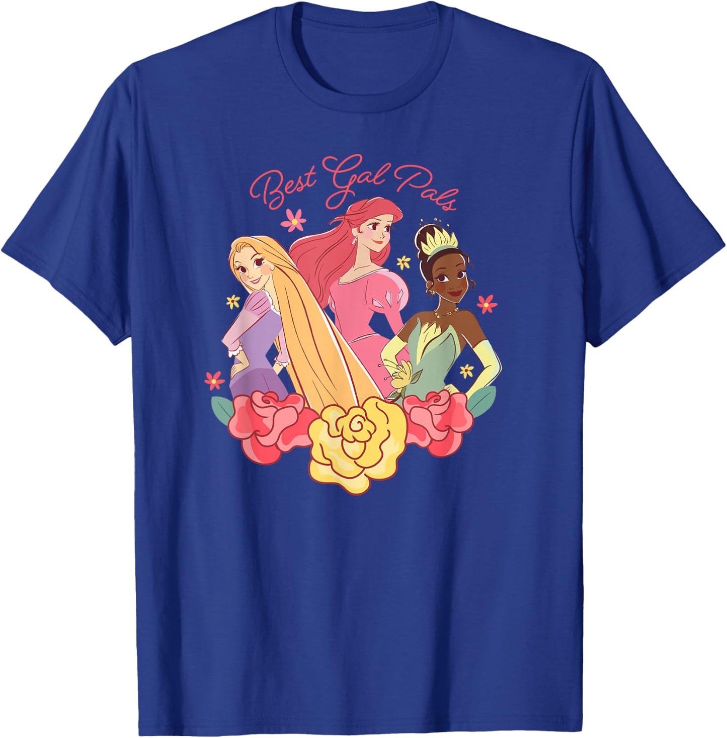 Disney Princess Rapunzel Ariel Tiana Best Gal Pals Valentine T-Shirt - T-Shirt | Royal