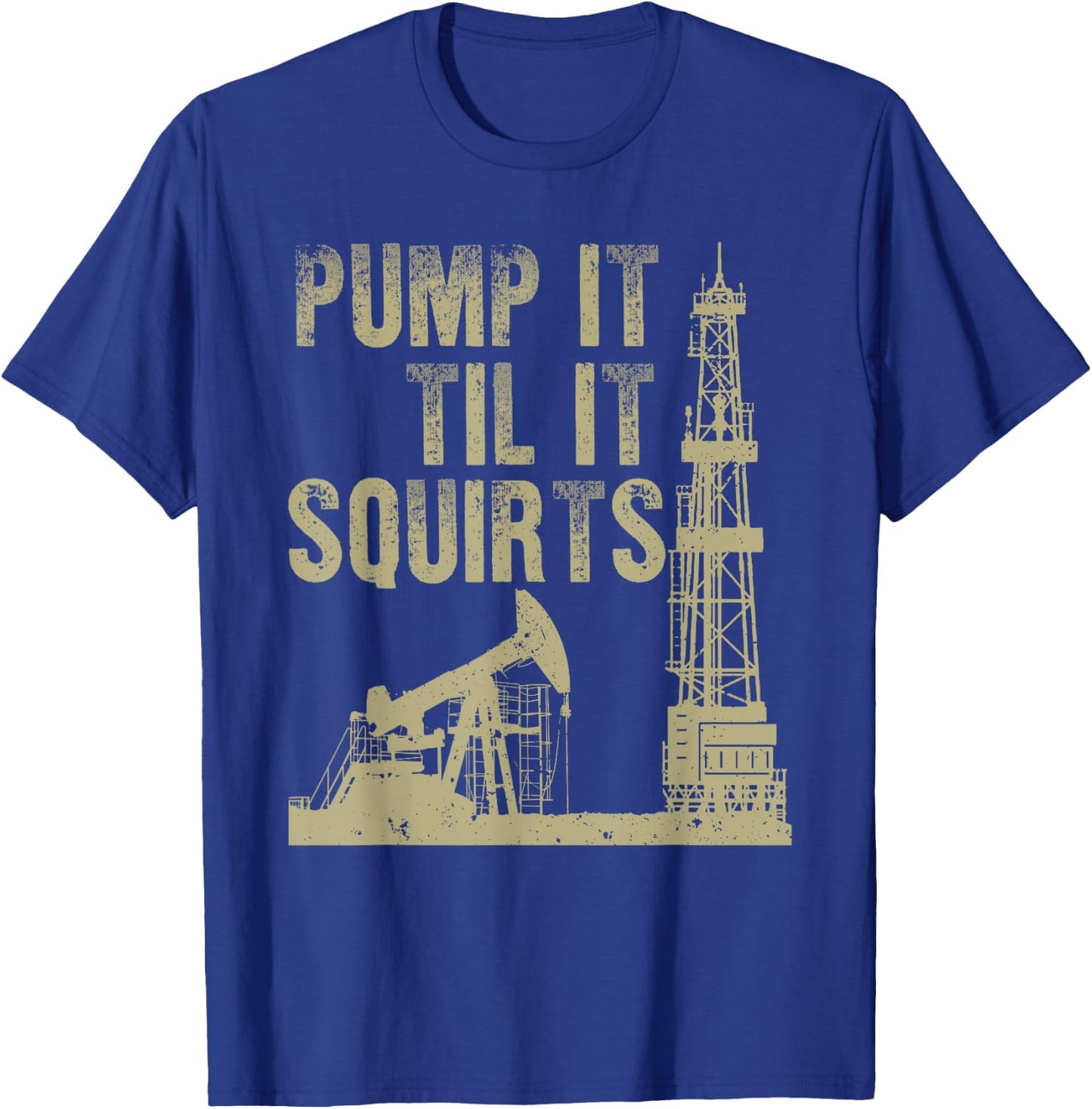 Funny Oil Field Art Women Oilfield Plant Pump Lovers T-Shirt - T-Shirt | Royal