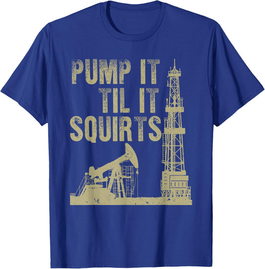 Funny Oil Field Art Women Oilfield Plant Pump Lovers T-Shirt - T-Shirt | Royal