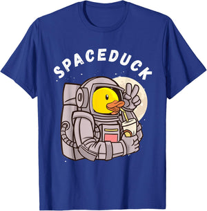 Space Rubber Duck Funny Astronaut Rubber Duckling Galaxy T-Shirt - T-Shirt | Royal