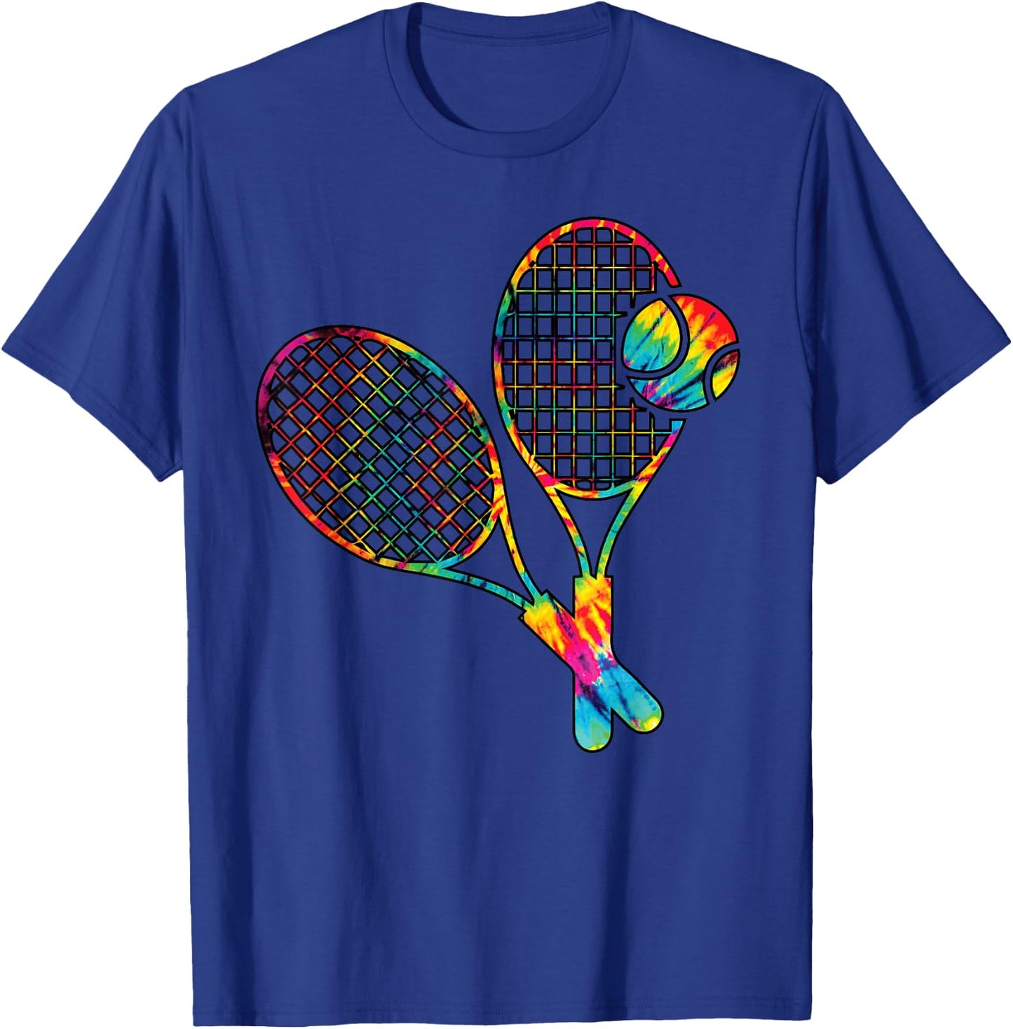 Tennis Tie Dye Rainbow Kids Boys Teenage Men Girls Cool T-Shirt - T-Shirt | Royal
