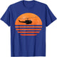 Distressed Huey Helicopter UH-1 Vietnam War Veteran T-Shirt - T-Shirt | Royal